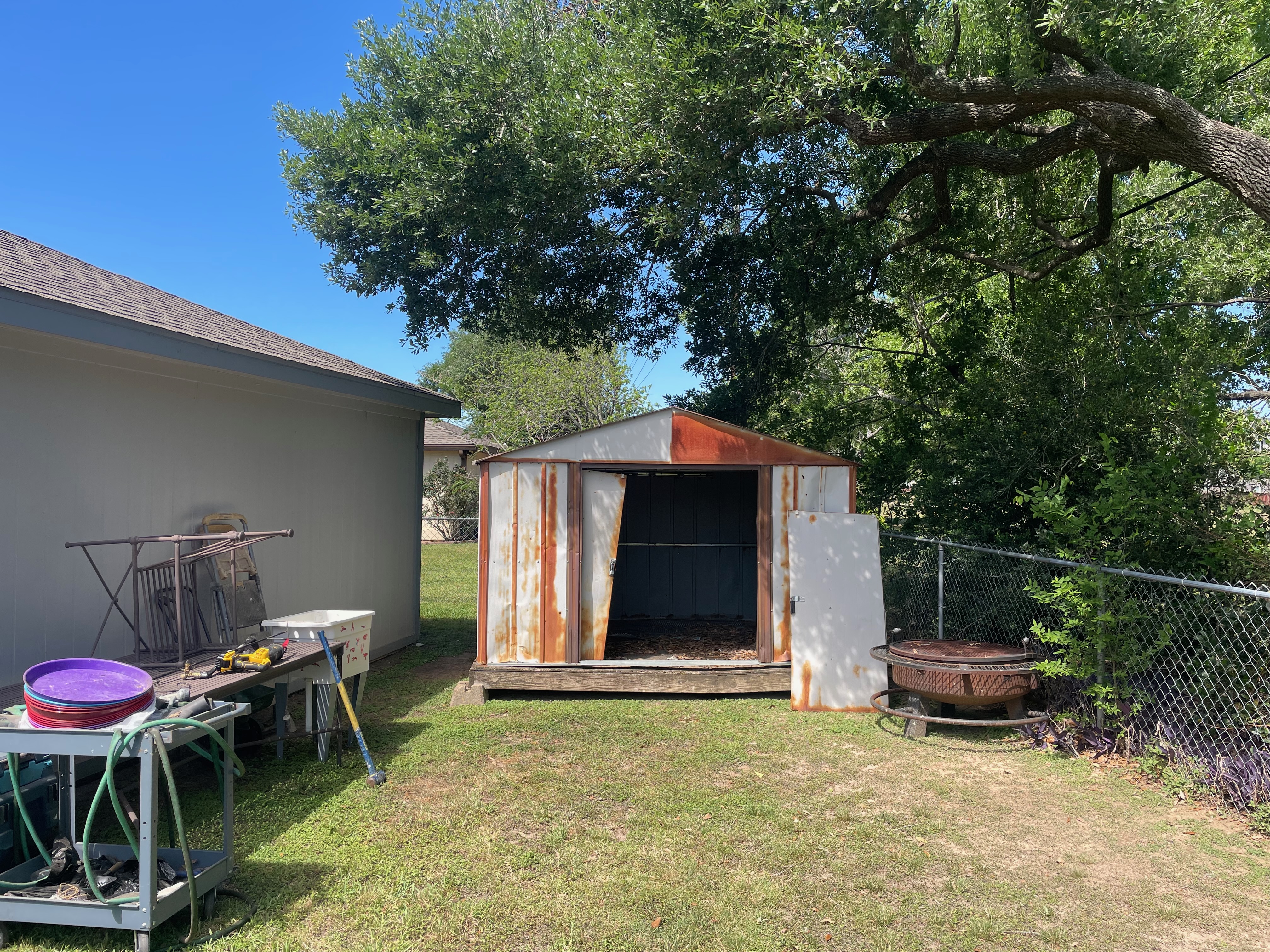 Before — Shed Removal in Cypress, TX