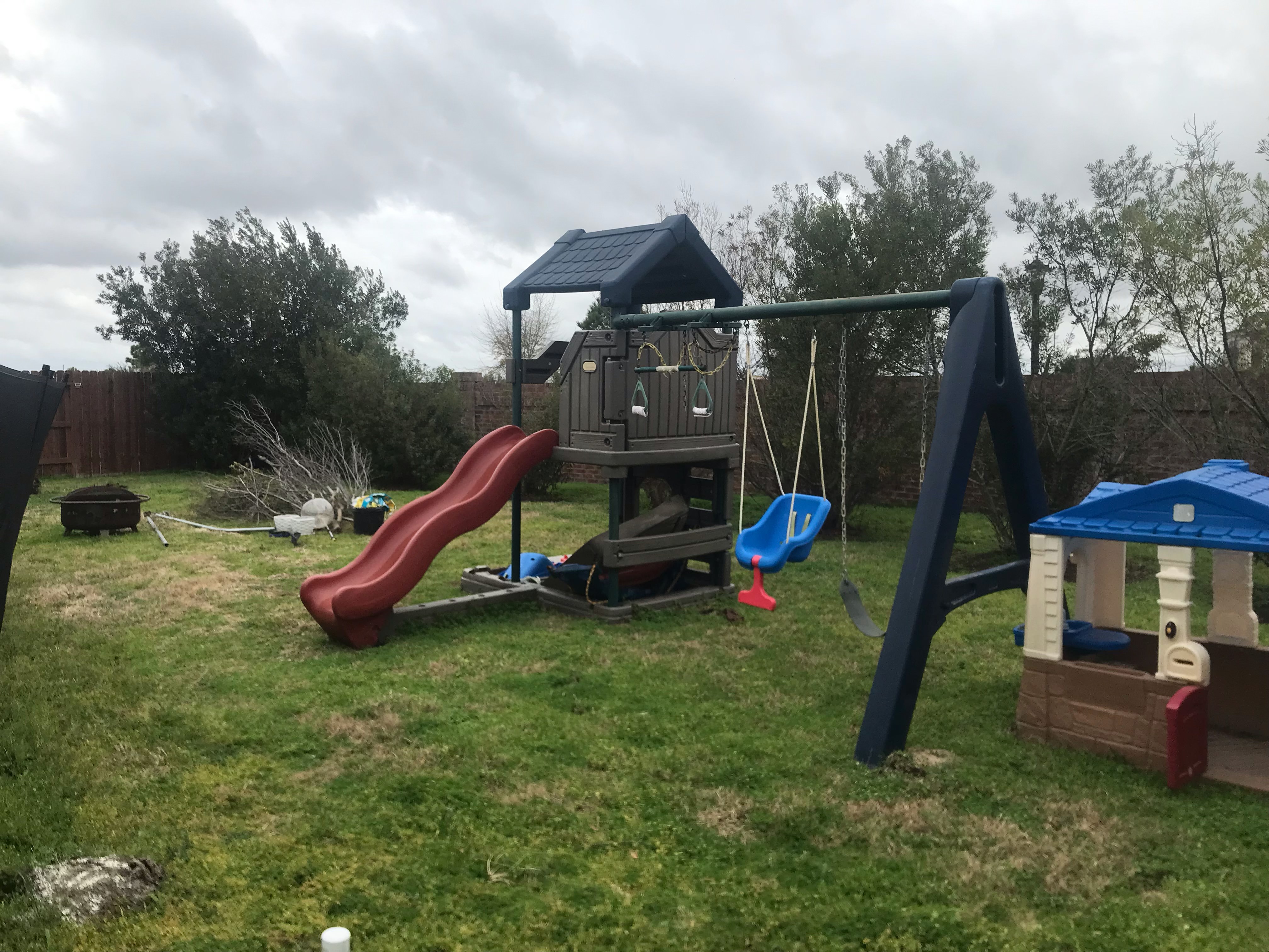 Before — Swingset Removal in Cypress, TX
