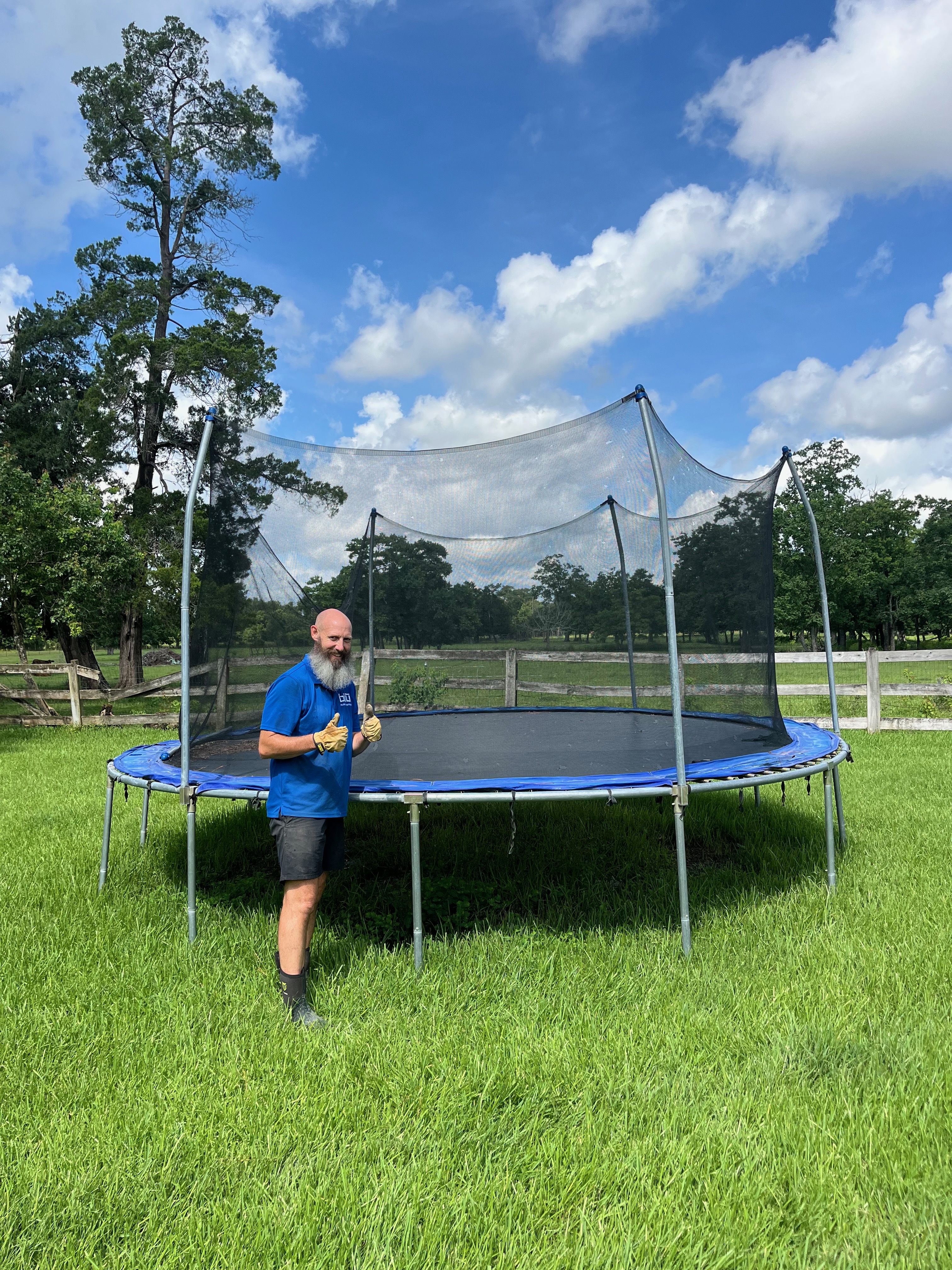 Before — Trampoline Removal in Cypress, TX